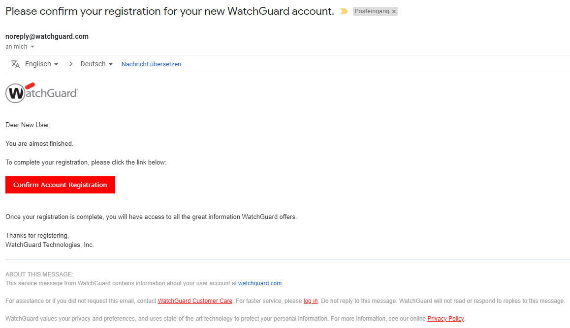 WatchGuard Account anlegen BOC ITSecurity GmbH