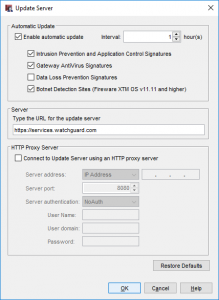 WatchGuard Botnet Detection Automatisches Update