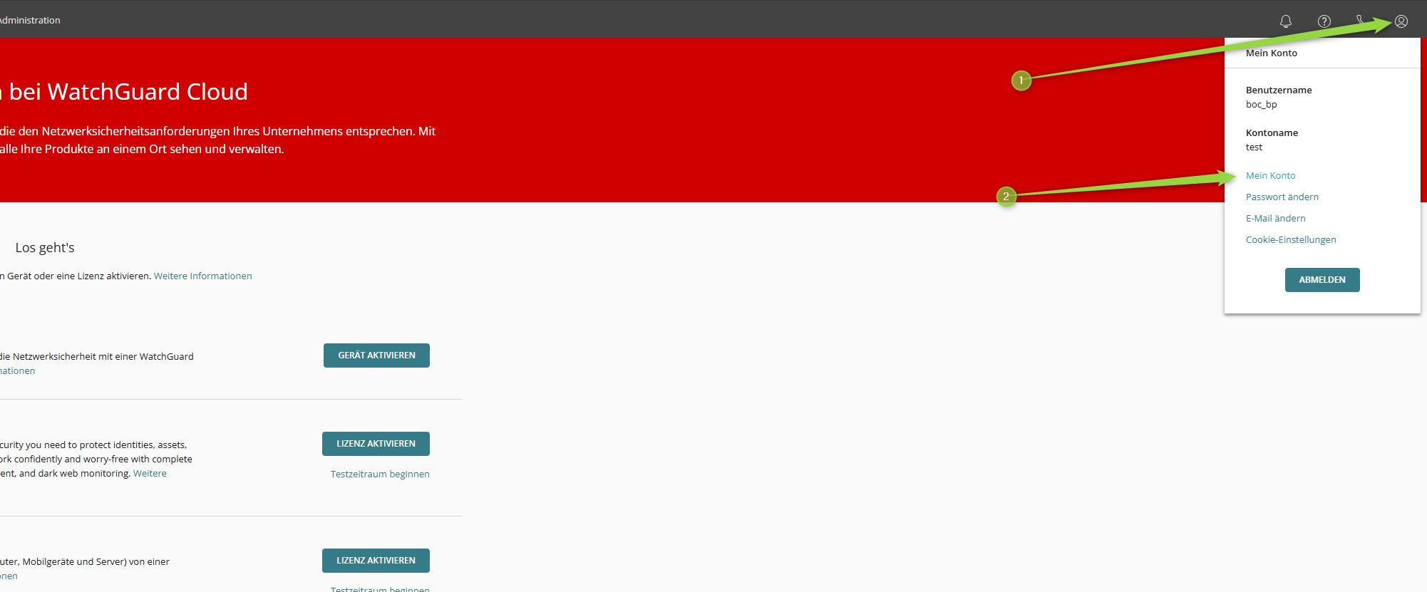 HOWTO: Multifaktor-Authentifizierung für Account im WatchGuard-Portal aktivieren - Mein Konto