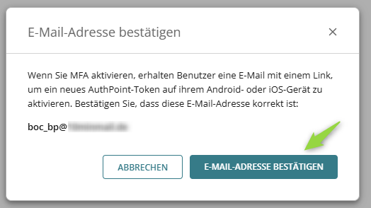 HOWTO: Multifaktor-Authentifizierung für Account im WatchGuard-Portal aktivieren - Email bestätigen