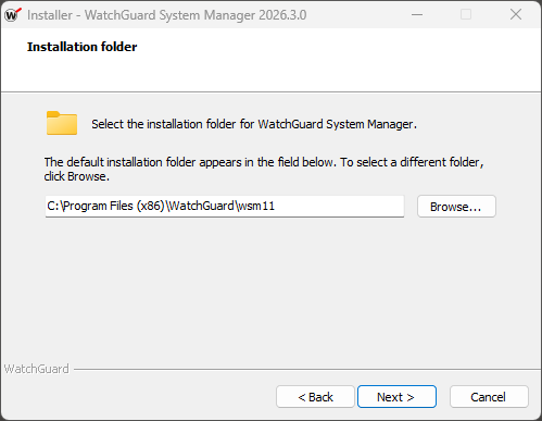 WSM Installation Folder